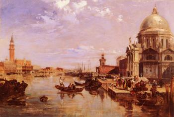 愛德華 普利切特 A View Of The San Giorgio Church And The Grand Canal